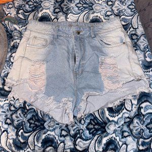 tye dye shorts blue and white from colombia
